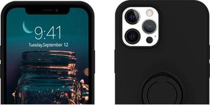 Alogy Etui silikonowe Ring Ultra Slim Alogy do iPhone 12/ 12 Pro 6.1 Czarne uniwersalny 3