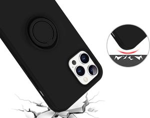 Alogy Etui silikonowe Ring Ultra Slim Alogy do iPhone 12/ 12 Pro 6.1 Czarne uniwersalny 4