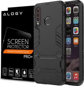 Alogy Etui Alogy Stand Armor do Huawei P30 Lite czarne + szkło uniwersalny 8