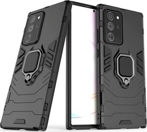 Alogy Etui Alogy Stand Ring Armor do Samsung Galaxy Note 20 Ultra czarne + Folia Alogy 3D uniwersalny 2