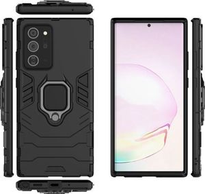 Alogy Etui Alogy Stand Ring Armor do Samsung Galaxy Note 20 Ultra czarne + Folia Alogy 3D uniwersalny 3