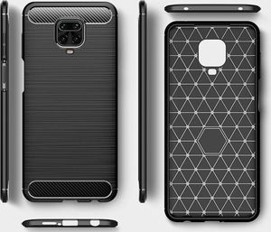 Alogy Etui Alogy Rugged Armor do Xiaomi Redmi Note 9S/ Pro/ Max czarne + Szkło Alogy Full uniwersalny 6