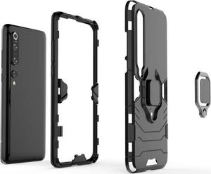 Alogy Etui Alogy Stand Ring Armor do Xiaomi Mi 10/ Mi 10 Pro czarne + Szkło Alogy Full uniwersalny 3