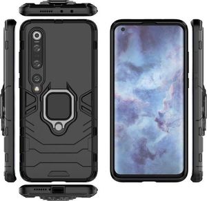 Alogy Etui Alogy Stand Ring Armor do Xiaomi Mi 10/ Mi 10 Pro czarne + Szkło Alogy Full uniwersalny 5