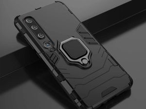 Alogy Etui Alogy Stand Ring Armor do Xiaomi Mi 10/ Mi 10 Pro czarne + Szkło Alogy Full uniwersalny 8