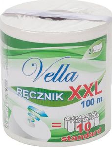 Vella Biały Ręcznik Kuchenny Papierowy MAXI XXL 100m x 20,3cm VELLA uniwersalny 1