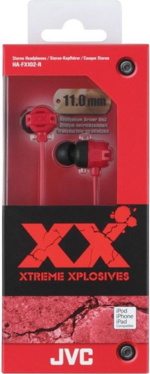 Słuchawki JVC HA-FX102, czerwone 2