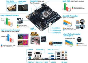 Płyta główna Gigabyte GA-B85M-D3H-A, B85, DualDDR3-1600, SATA3, HDMI, DVI, D-Sub, mATX 6