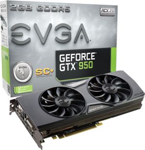 Karta graficzna EVGA GeForce GTX 950 SC+ ACX 2.0 2GB GDDR5 (128 bit) HDMI, 3x DP, DVI-I, Box (02G-P4-2956-KR) 1