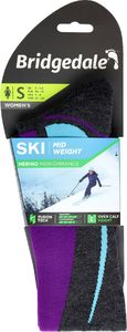 Bridgedale Skarpety narciarskie Bridgedale Ski Midweight Merino P - graph./purple 35 - 37 2