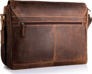Betlewski Skórzana Torba Męska Na Ramię Duża Betlewski, Tbg-Ht-202-Brown 2