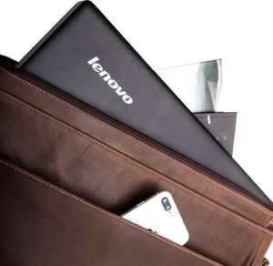 Betlewski Skórzana Torba Męska Na Ramię Duża Betlewski, Tbg-Ht-202-Brown 4