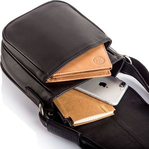 Betlewski Skórzana Torba Męska Mała Listonoszka Betlewski, Tbg-Ym-104-Black 4