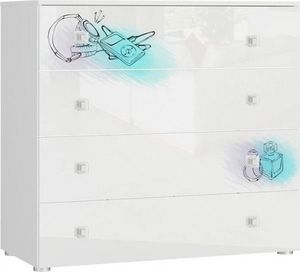 Tuckano Komoda 100 BELLA biały/biały połysk/perfumy nadruk 1