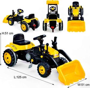 Woopie WOOPIE Ogromny Traktor Na Pedały Spychacz Żółty 2