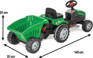 Woopie WOOPIE Traktor MAX na pedały z przyczepą zielony 5