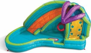 Little Tikes Little Tikes Dmuchany Wodny Plac zabaw Slam n Curve Slide z zakrzywioną zjeżdżalnią i wspinaczką 6