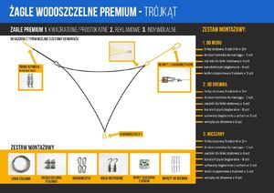 SunShade ŻAGIEL PRZECIWSŁONECZNY PREMIUM WODOSZCZELNY 4,2X4,2X5,9 13