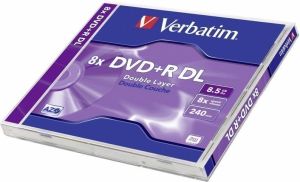 Verbatim DVD+R DL, 8.5GB, 240 min, Jewel Case (43540) 1