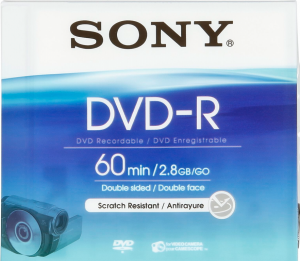 Sony DVD-R, 2.8 GB, 8 cm, Jewel Case (DMR60A) 1