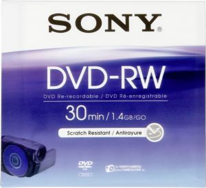 Sony DVD-RW, 1.4 GB, 8 cm, Jewel Case (DMW30AJ) 1
