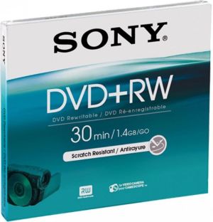 Sony DVD+RW, 1.4 GB, 8 cm, Jewel Case (DPW30A) 1