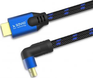 Kabel Savio HDMI - HDMI 1.8m niebieski (SAVIO CL-147) 1