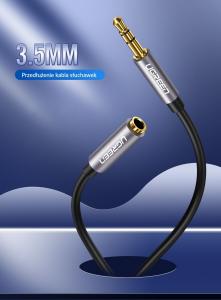 Kabel Ugreen Jack 3.5mm - Jack 3.5mm 1.5m czarny (UGR550BLK) 2