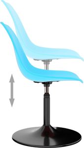 vidaXL Obrotowe krzesła stołowe, 2 szt., niebieskie, PP 6