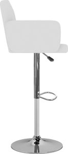 vidaXL Stołki barowe, 2 szt., białe, sztuczna skóra 4