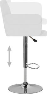vidaXL Stołki barowe, 2 szt., białe, sztuczna skóra 5