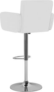 vidaXL Stołki barowe, 2 szt., białe, sztuczna skóra 6