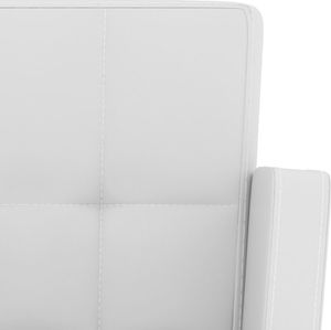 vidaXL Stołki barowe, 2 szt., białe, sztuczna skóra 7