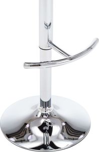 vidaXL Stołki barowe, 2 szt., białe, sztuczna skóra 8