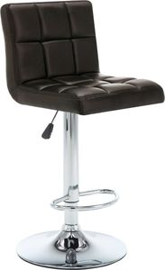 vidaXL Stołki barowe, 2 szt., brązowe, sztuczna skóra 3