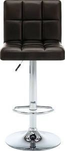 vidaXL Stołki barowe, 2 szt., brązowe, sztuczna skóra 4