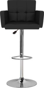 vidaXL Stołki barowe, 2 szt., czarne, sztuczna skóra 3