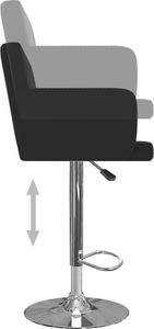 vidaXL Stołki barowe, 2 szt., czarne, sztuczna skóra 5
