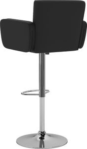 vidaXL Stołki barowe, 2 szt., czarne, sztuczna skóra 6