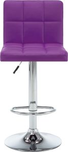 vidaXL Stołki barowe, 2 szt., fioletowe, sztuczna skóra 3