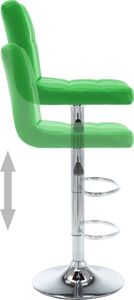 vidaXL Stołki barowe, 2 szt., zielone, sztuczna skóra 4