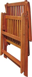 vidaXL Składane krzesła ogrodowe, 3 szt., lite drewno akacjowe 5