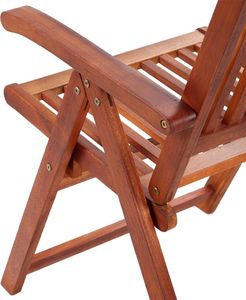 vidaXL Składane krzesła ogrodowe, 3 szt., lite drewno akacjowe 8