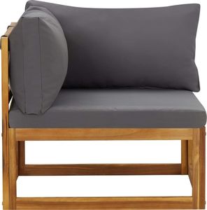 vidaXL Moduły sofy narożnej z poduszkami, 2 szt., ciemnoszare 3