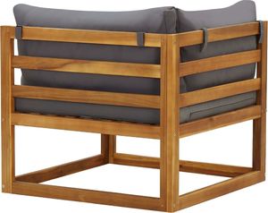 vidaXL Moduły sofy narożnej z poduszkami, 2 szt., ciemnoszare 5