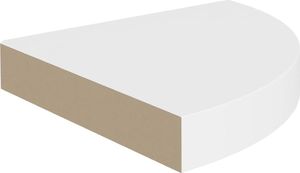 vidaXL Narożne półki ścienne, 4 szt., białe, 25x25x3,8 cm, MDF 5