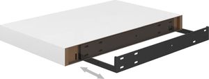 vidaXL Półka ścienna, biała, wysoki połysk, 40 x 23 x 3,8 cm, MDF 7