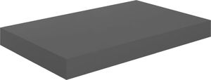vidaXL Półka ścienna, szara, wysoki połysk, 40 x 23 x 3,8 cm, MDF 2