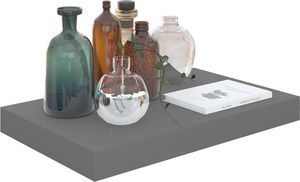 vidaXL Półka ścienna, szara, wysoki połysk, 40 x 23 x 3,8 cm, MDF 3