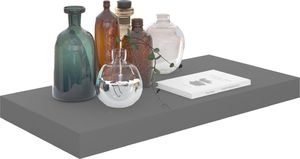 vidaXL Półka ścienna, wysoki połysk, szara, 50x23x3,8 cm, MDF 3